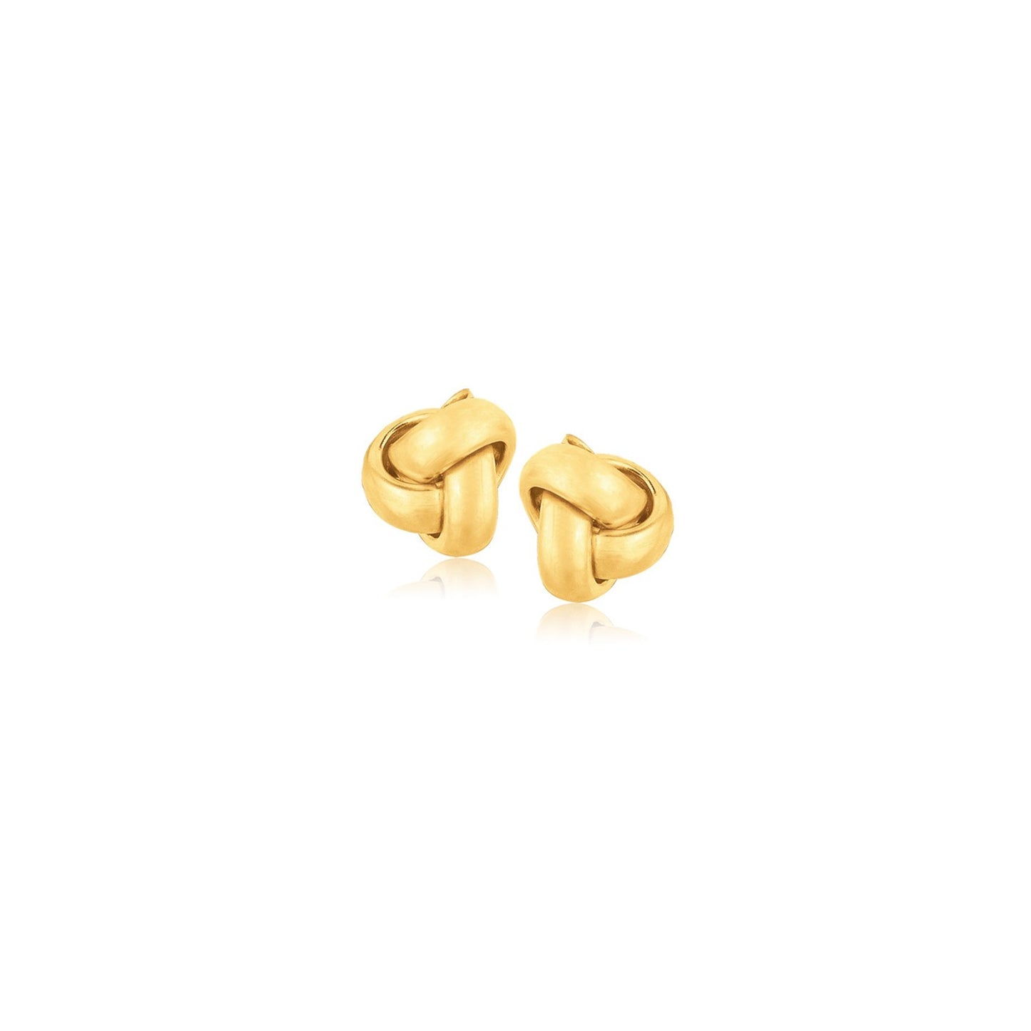 10k Gold Love Knot Stud Earrings (9mm)