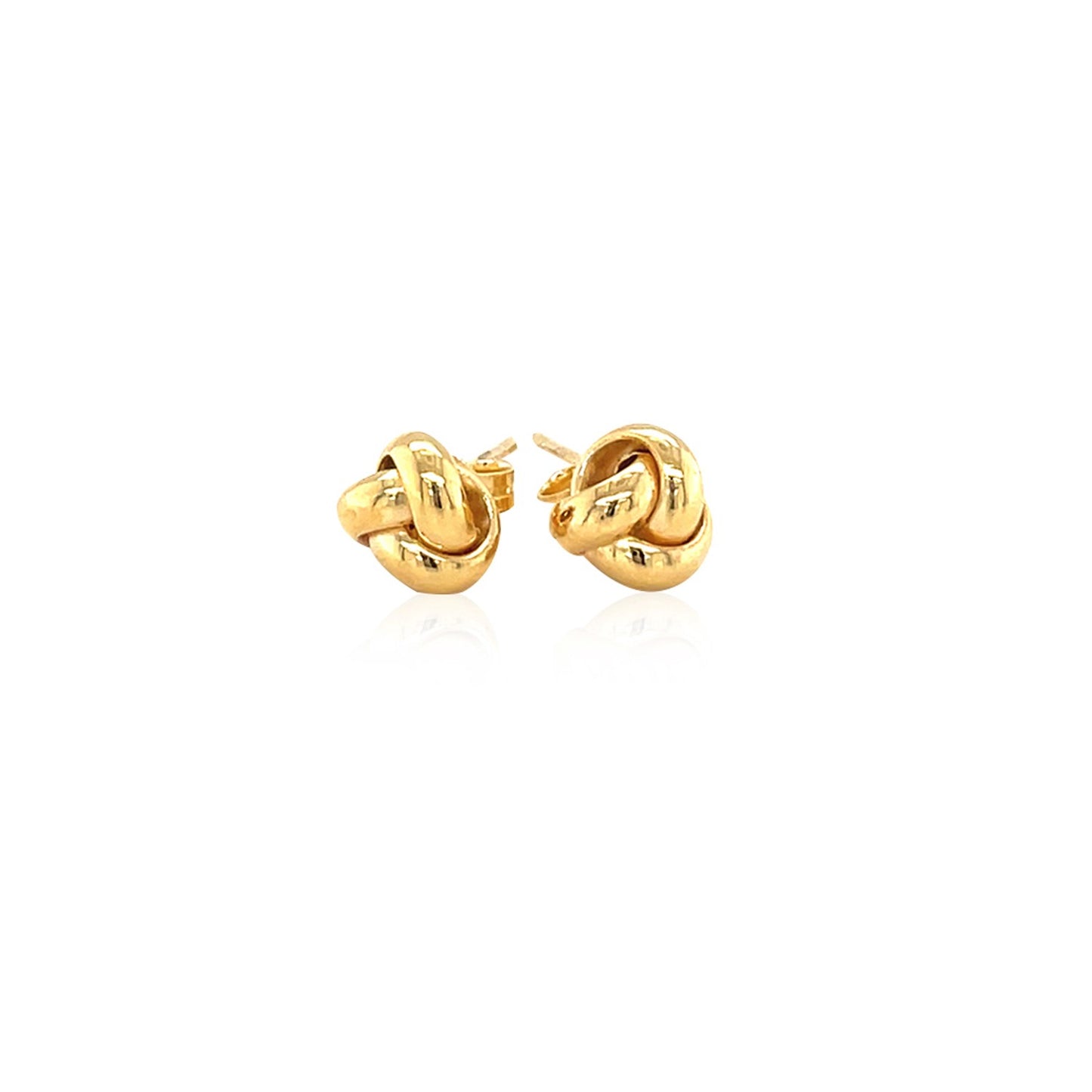 10k Gold Love Knot Stud Earrings (9mm)