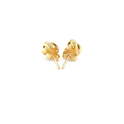 10k Gold Love Knot Stud Earrings (9mm)