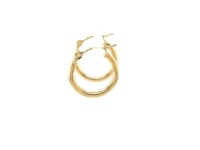 10k Yellow Gold Polished Hoop Earrings (2x15 mm)